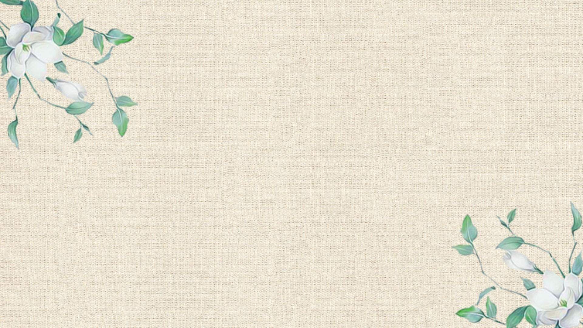 布纹水彩花卉PPT背景图片