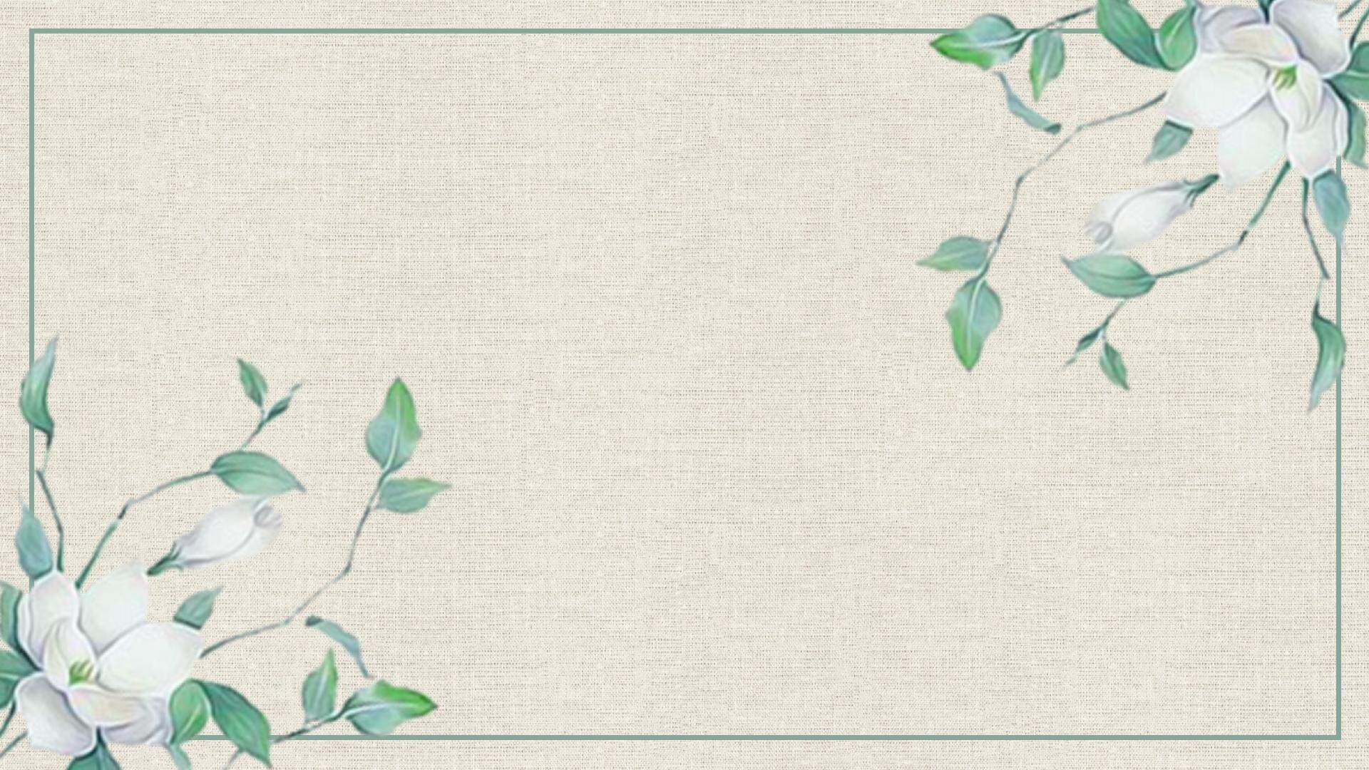 布纹水彩花卉PPT背景图片