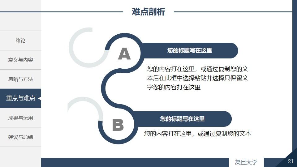 簡約藍色畢業(yè)論文答辯PPT模板