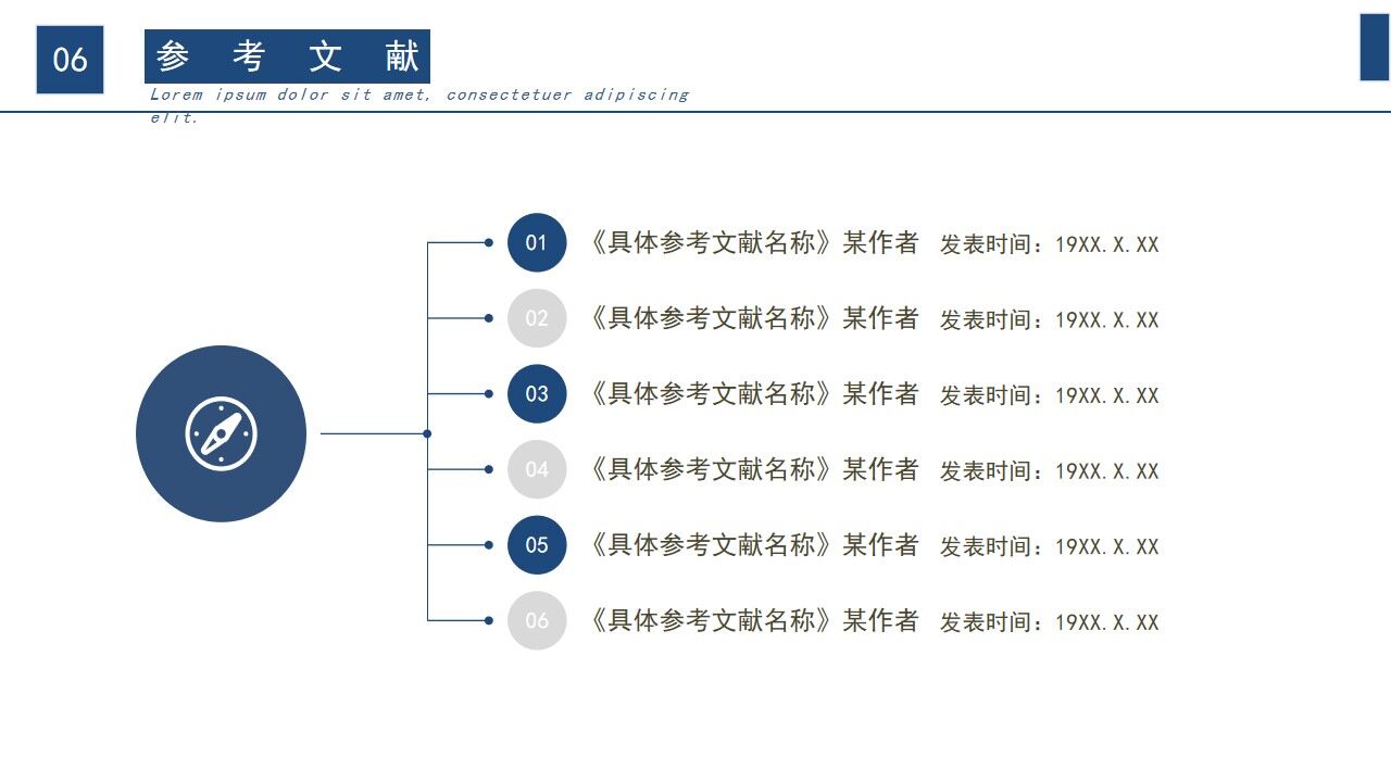 蓝色研究生毕业答辩PPT模板