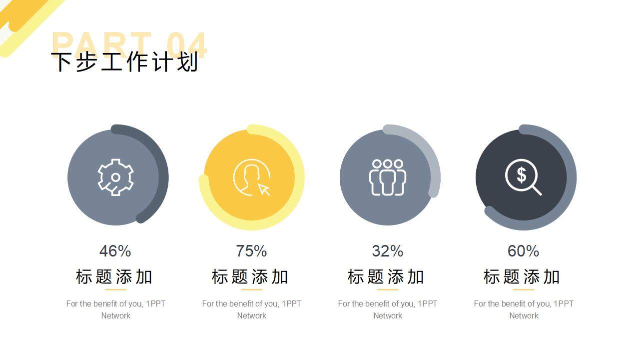 黄色简约商务办公风工作总结PPT模板