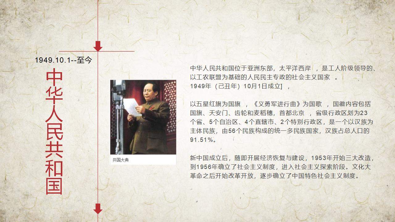 精致古典中国历史发展时间轴PPT模板