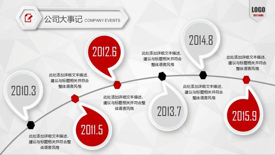 红色扁平化公司介绍商业融资计划书PPT模板