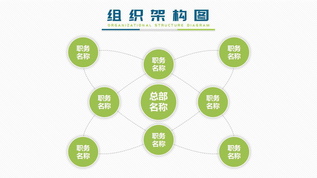 40页清新绿色商务企业介绍组织架构PPT图表合集