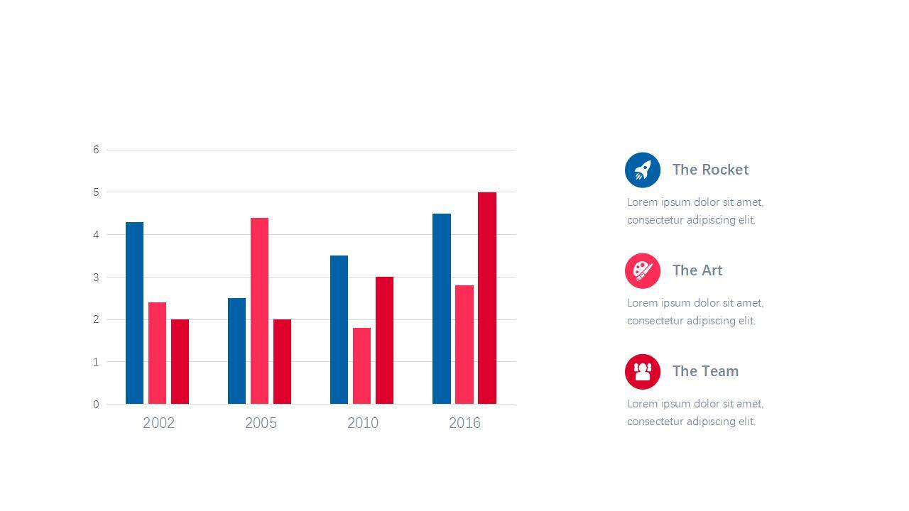 红蓝关系信息可视化工作数据分析对比PPT图表