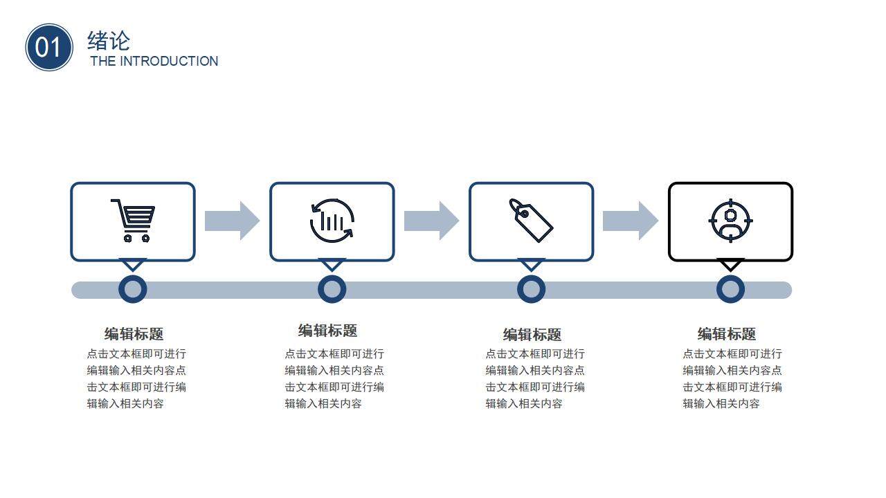 深蓝色简约大气学术202X毕业答辩模板PPT模板