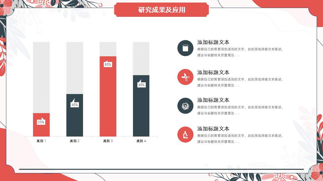 矢量葉子插畫幾何風大學畢業(yè)開題報告論文答辯PPT模板