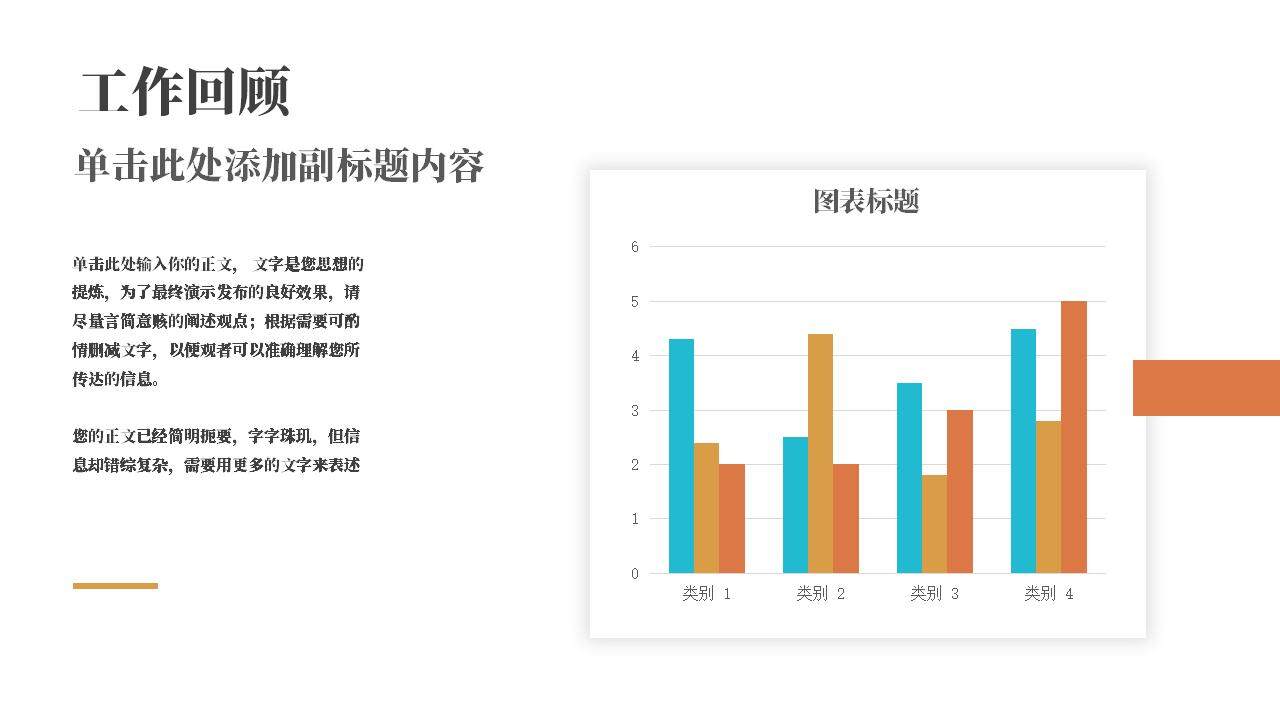 橙色简洁产品数据分析报告行业趋势展望PPT模板