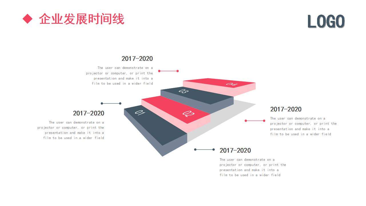 粉红色公司企业文化介绍企业发展时间轴PPT模板