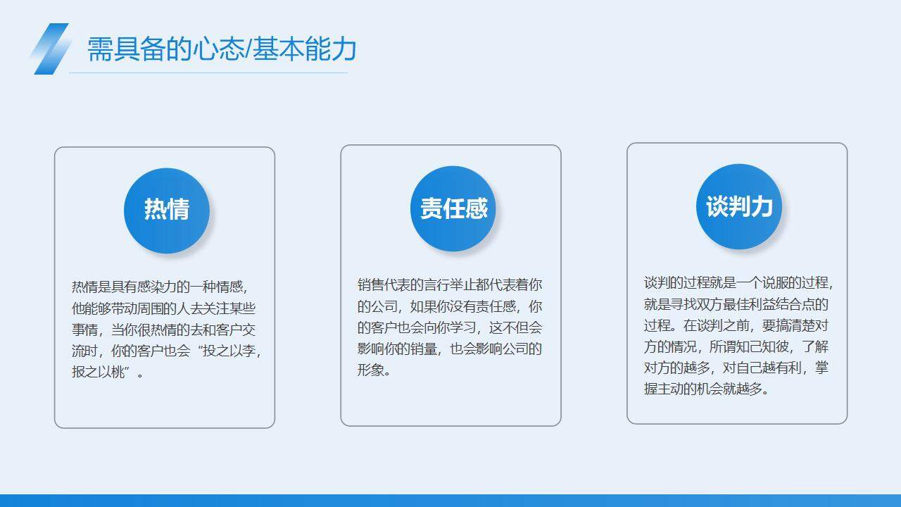 藍色商務風個人簡介精英銷售代表公司企業(yè)培訓PPT模板