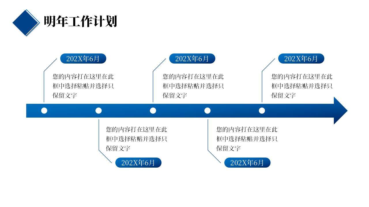 蓝色简洁公司企业年终工作总结述职报告PPT模板