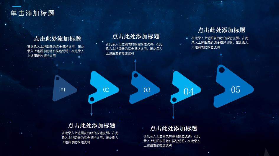 藍黑宇宙星空商務(wù)科技風工作分析報告通用PPT模板