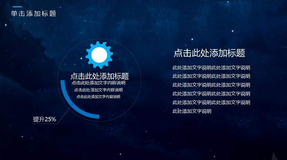 藍(lán)黑宇宙星空商務(wù)科技風(fēng)工作分析報告通用PPT模板