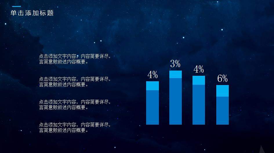 蓝黑宇宙星空商务科技风工作分析报告通用PPT模板