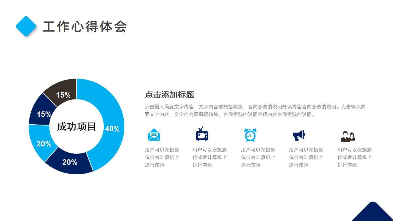 藍色簡約創(chuàng)意工作總結(jié)職位晉升述職報告PPT模板