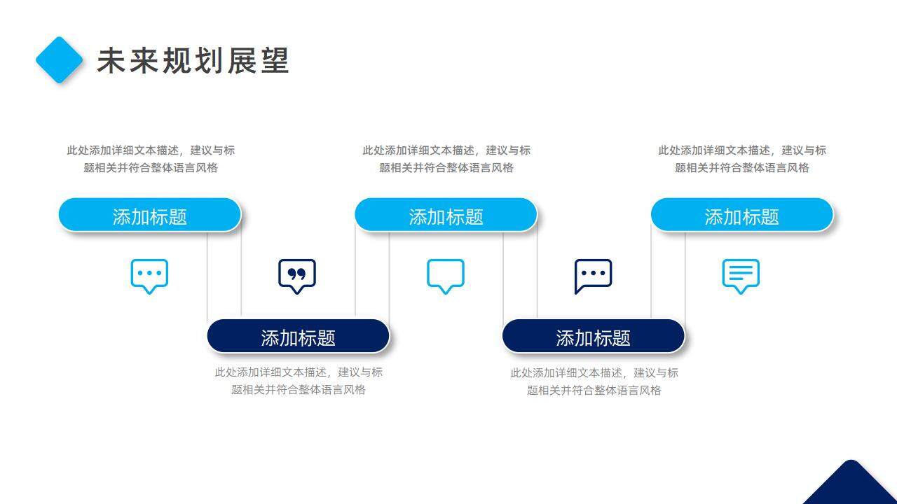 蓝色简约创意工作总结职位晋升述职报告PPT模板