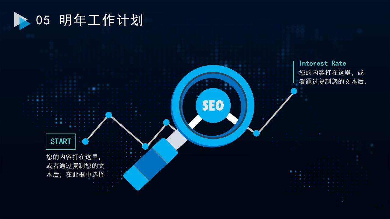 科技风互联网科技企业年中年终工作总结汇报PPT模板