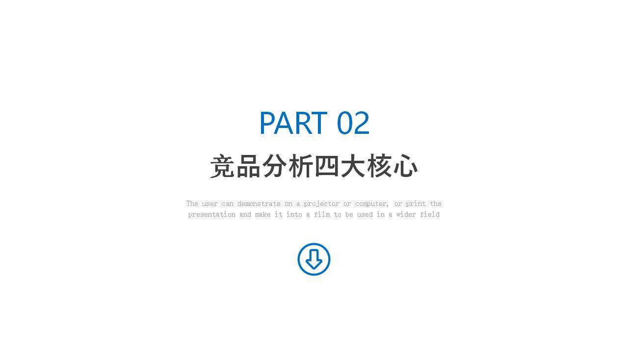 蓝色大气互联网科技风产品竞品分析报告PPT模板