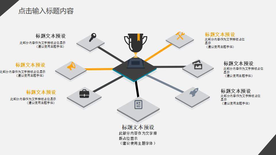 橙色简约城市商务风职场汇报通用PPT模板