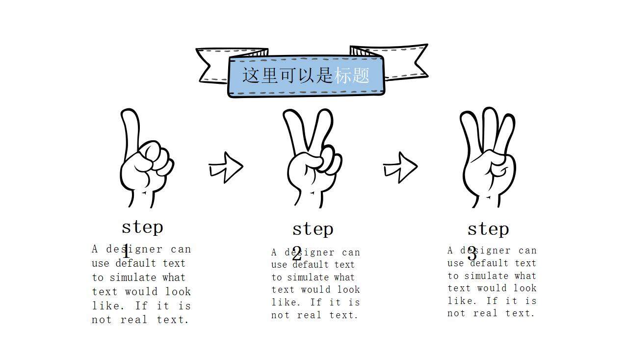 卡通简洁创意手绘风格简约会议通用PPT模板