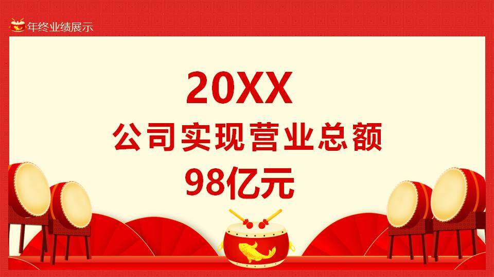 紅色年終年會喜報及員工表彰大會業(yè)績賀報PPT模板