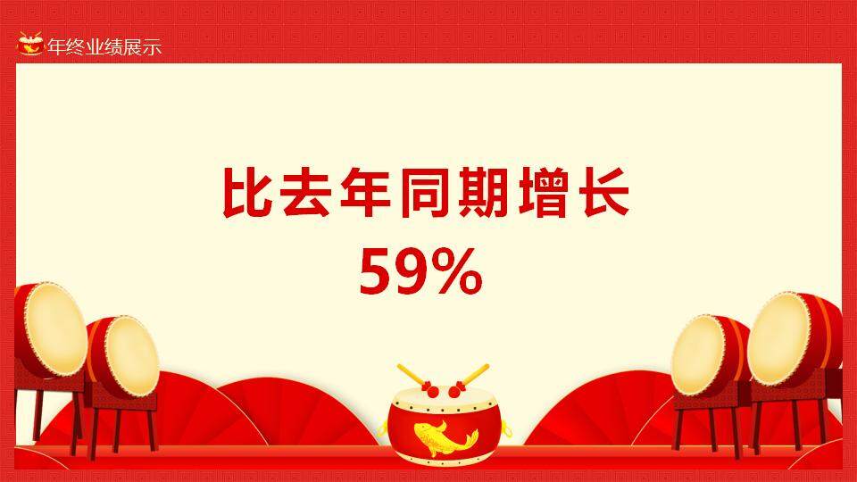 红色年终年会喜报及员工表彰大会业绩贺报PPT模板