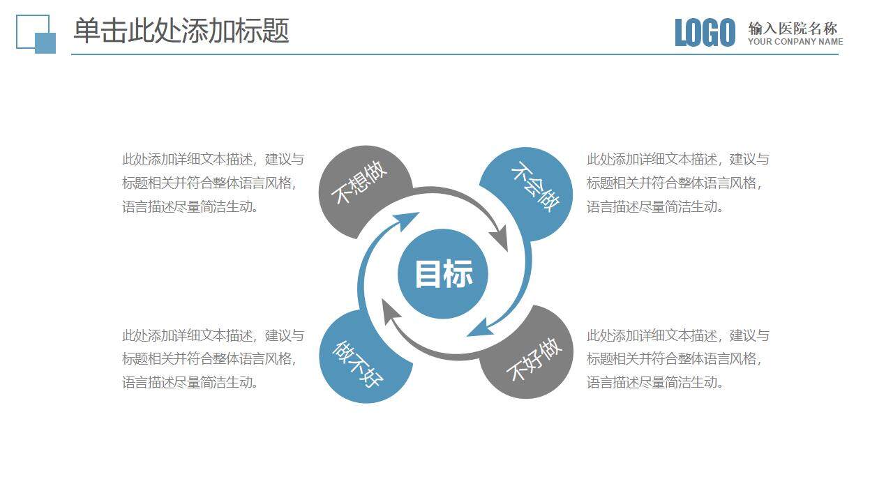 蓝色医疗卫生医学研究医疗手术医院通用PPT模板