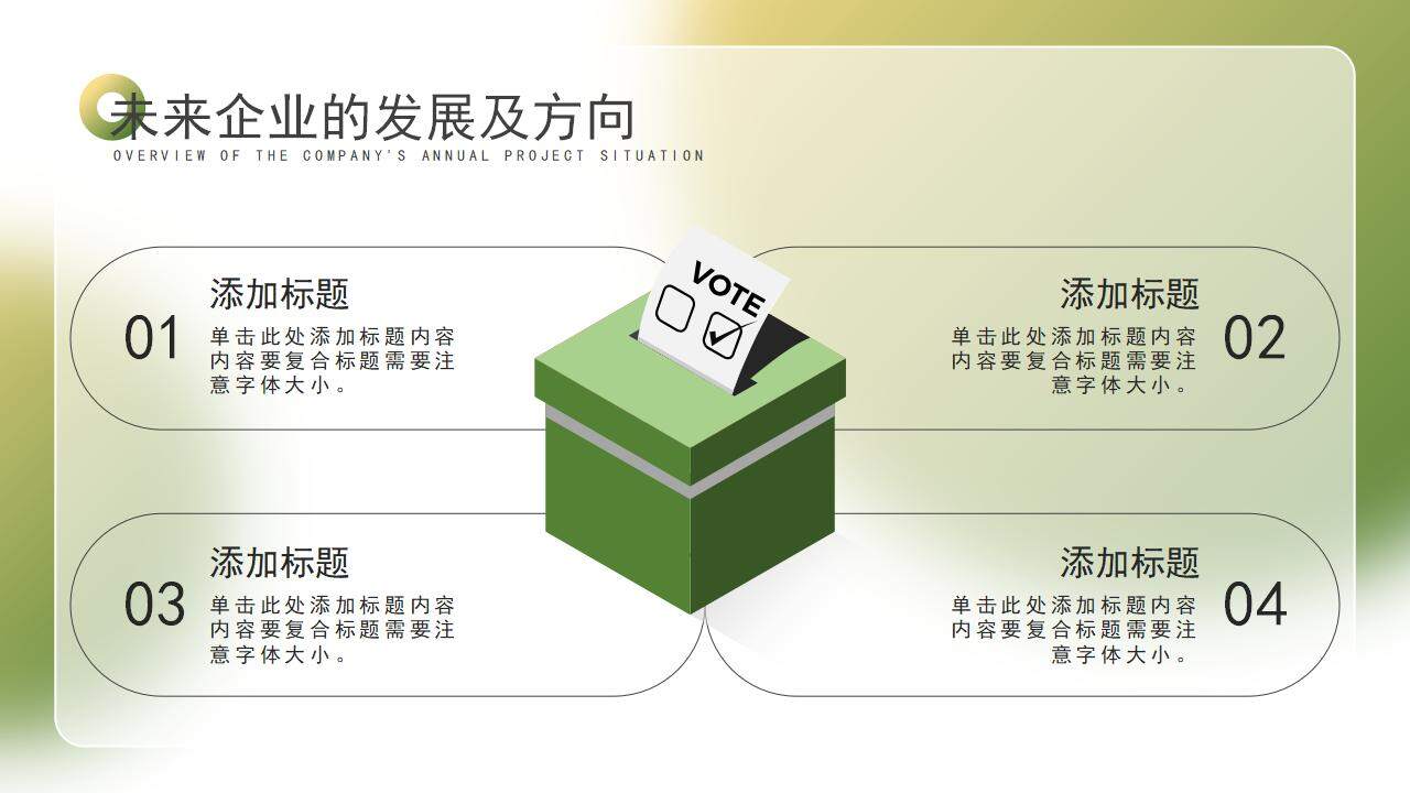 綠色清新3D立體卡通人物風(fēng)格商務(wù)匯報通用PPT模板