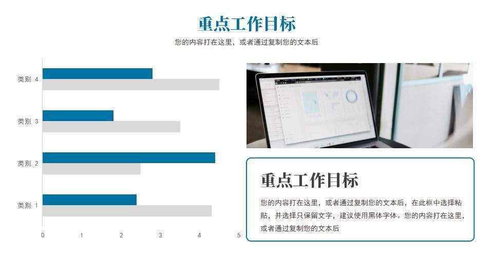 藍色風(fēng)景新征程再出發(fā)主題新年工作計劃匯報PPT模板