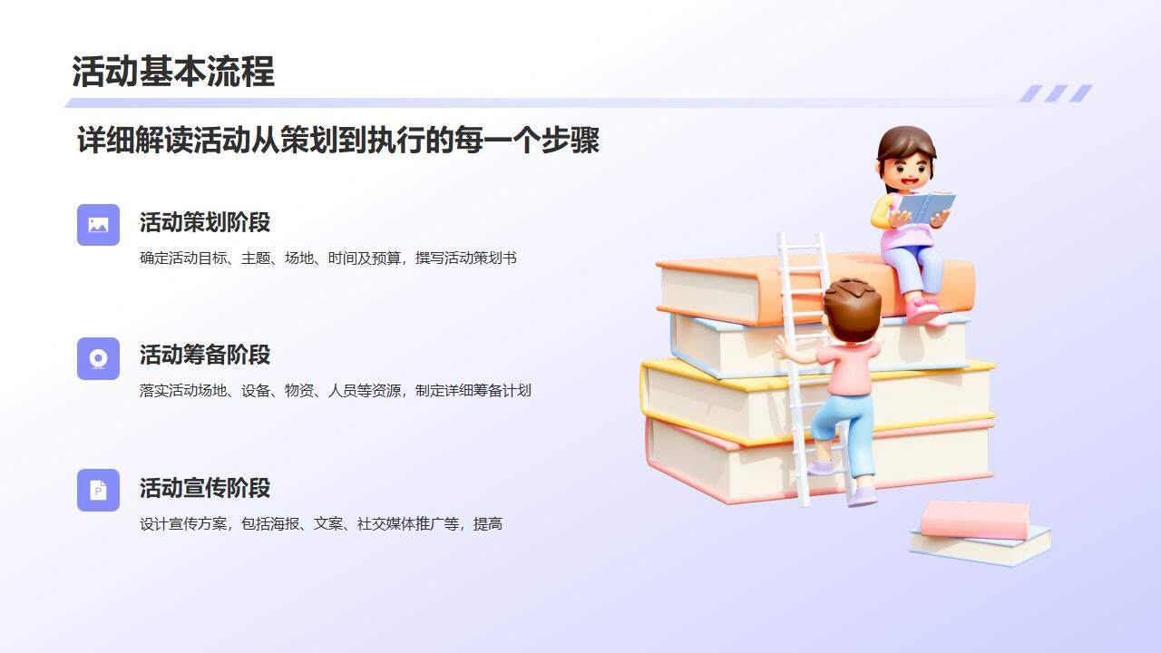 紫色卡通3D人物插畫風(fēng)大學(xué)社團(tuán)招新活動(dòng)策劃PPT模板