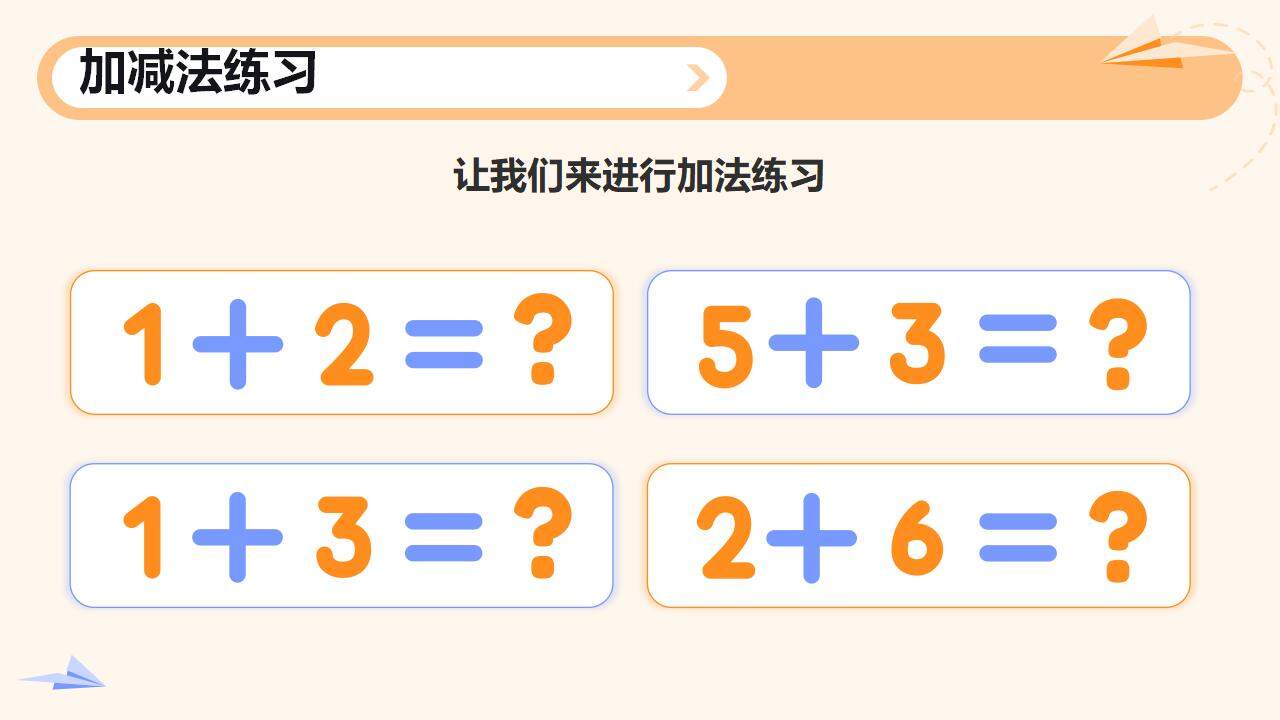 橙色卡通叫減法小學數(shù)學課件通用PPT模板