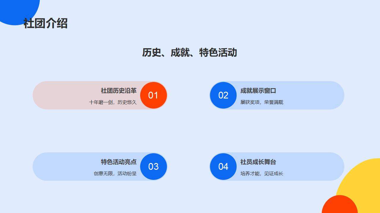 彩色大學(xué)生社團(tuán)招新活動策劃社團(tuán)特色宣傳PPT模板