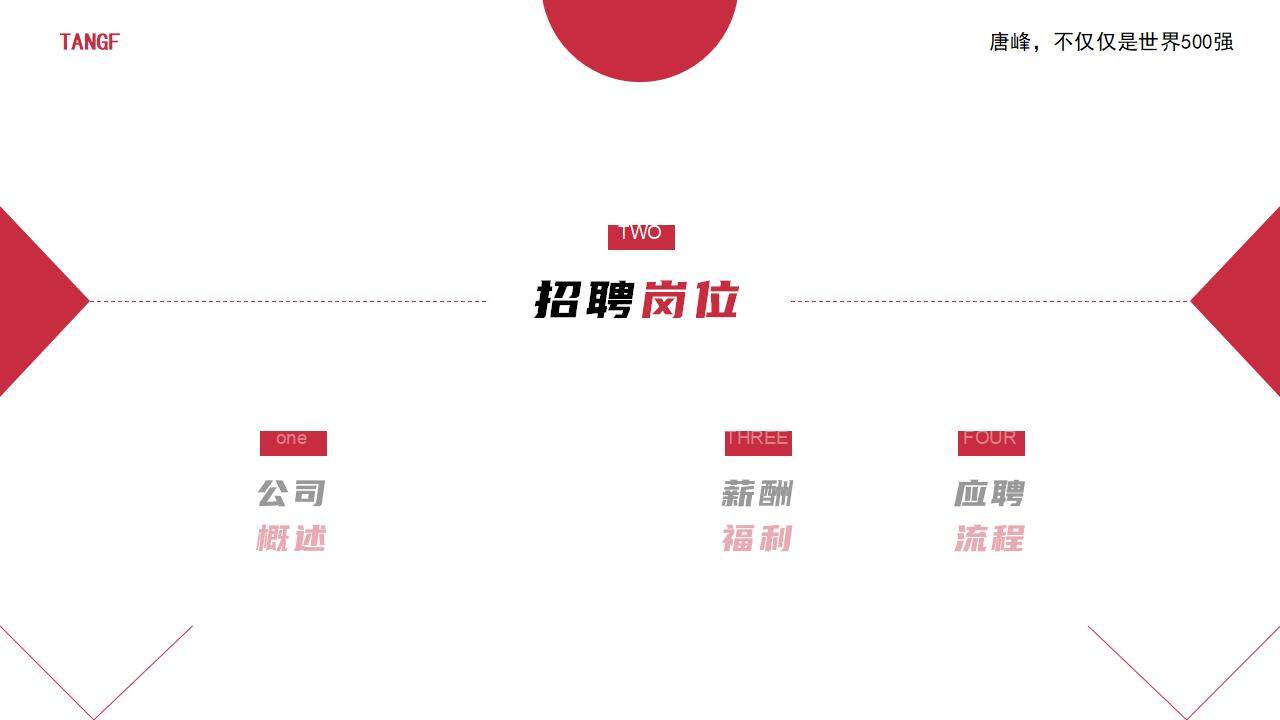 红色简约企业人才招聘校招宣传通用PPT模板