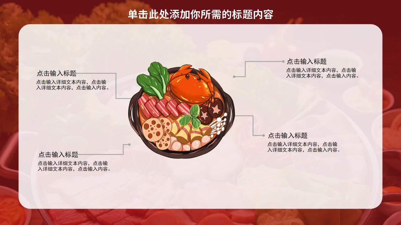 火锅季餐饮行业经典火锅产品推广美食介绍PPT模板