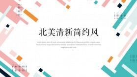 清新簡(jiǎn)約日韓撞色通用PPT