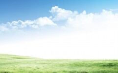 清新自然的蓝天白云草地PPT背景图片的封面图片