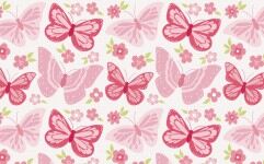 粉色时尚蝴蝶PPT背景图片的封面图片