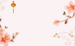 橙色琉璃花蝴蝶PPT背景图片的封面图片