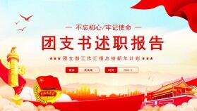 團支部工作匯報總結新年計劃述職報告動態(tài)PPT