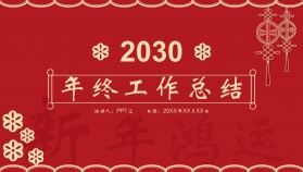 紅色窗花喜慶2023年年終工作總結(jié)匯報PPT模板