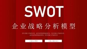 紅色簡潔商務風SWOT企業(yè)規(guī)劃戰(zhàn)略分析模型PPT模板