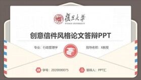 創(chuàng)意信件畢業(yè)設計答辯PPT模板