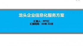 龍頭企業(yè)信息化服務方案PPT模板