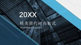 20XX精美簡約時尚板式商務項目匯報總結PPT模板