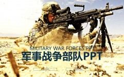 战场场面现代战争部队军事PPT模板
