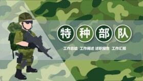 迷彩軍綠軍隊特種部隊武警PPT模板