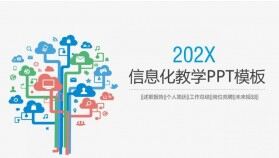 簡約商務網絡信息化教學培訓工作總結PPT模板