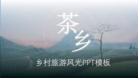 簡(jiǎn)潔鄉(xiāng)村旅游茶園風(fēng)光文化介紹PPT模板