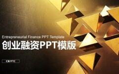 金色大气高端商务创业融资计划书汇报总结PPT模板