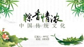 中國風粽香情濃端午節(jié)PPT模板